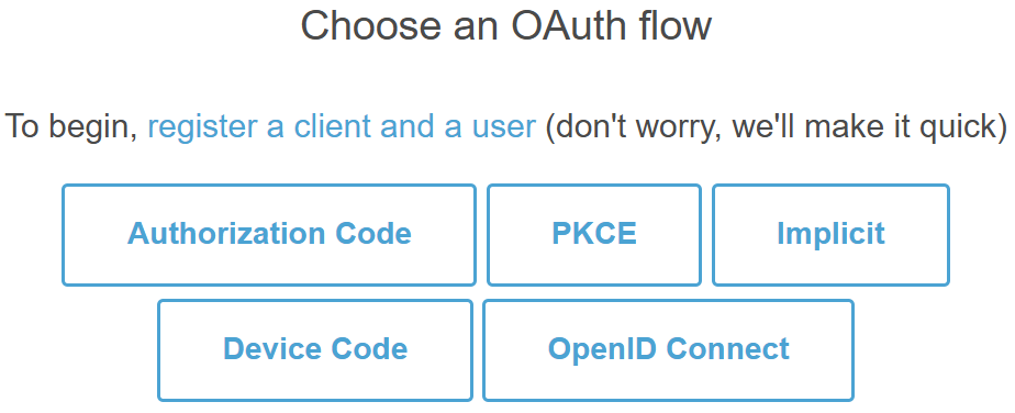 Users can try out how OAuth can be implemented.